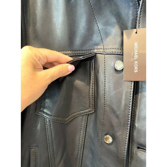 New Michael Kors MK Dark Blue Real Lamb Leather - Picture 8 of 9